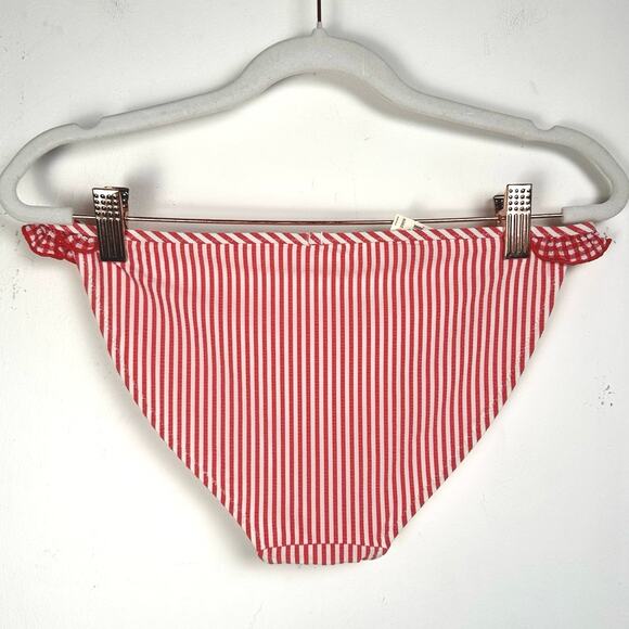 NWT aerie Striped Ruffle Trim Romantic Retro 50s Full Coverage Bikini Bottom - Picture 2 of 9